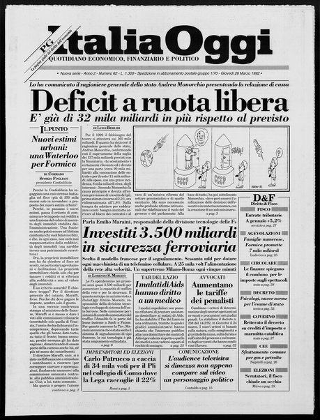 Italia oggi : quotidiano di economia finanza e politica